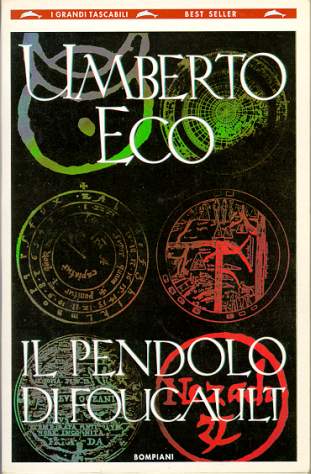 La copertina dell'edizione "I grandi tascabili Best Seller" de "Il Pendolo di Foucault" di Umberto Eco, editore Bompiani
